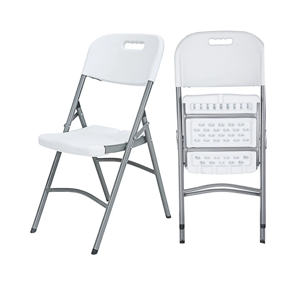 كرسي قابل للطي أبيض