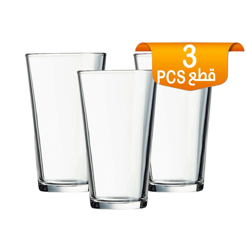 كوب زجاجي 3 قطع